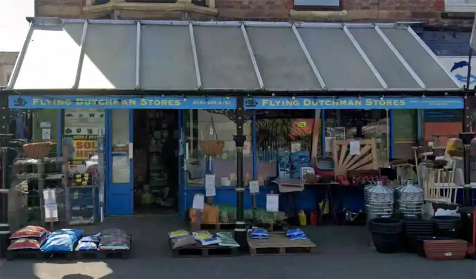 Store front of the Flying Dutchman in Seabank Road, New Brighton